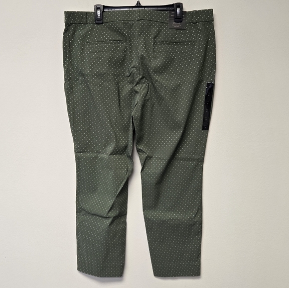 Banana Republic polka dot Sloan Slim Pant Green white 18 - Picture 4 of 10